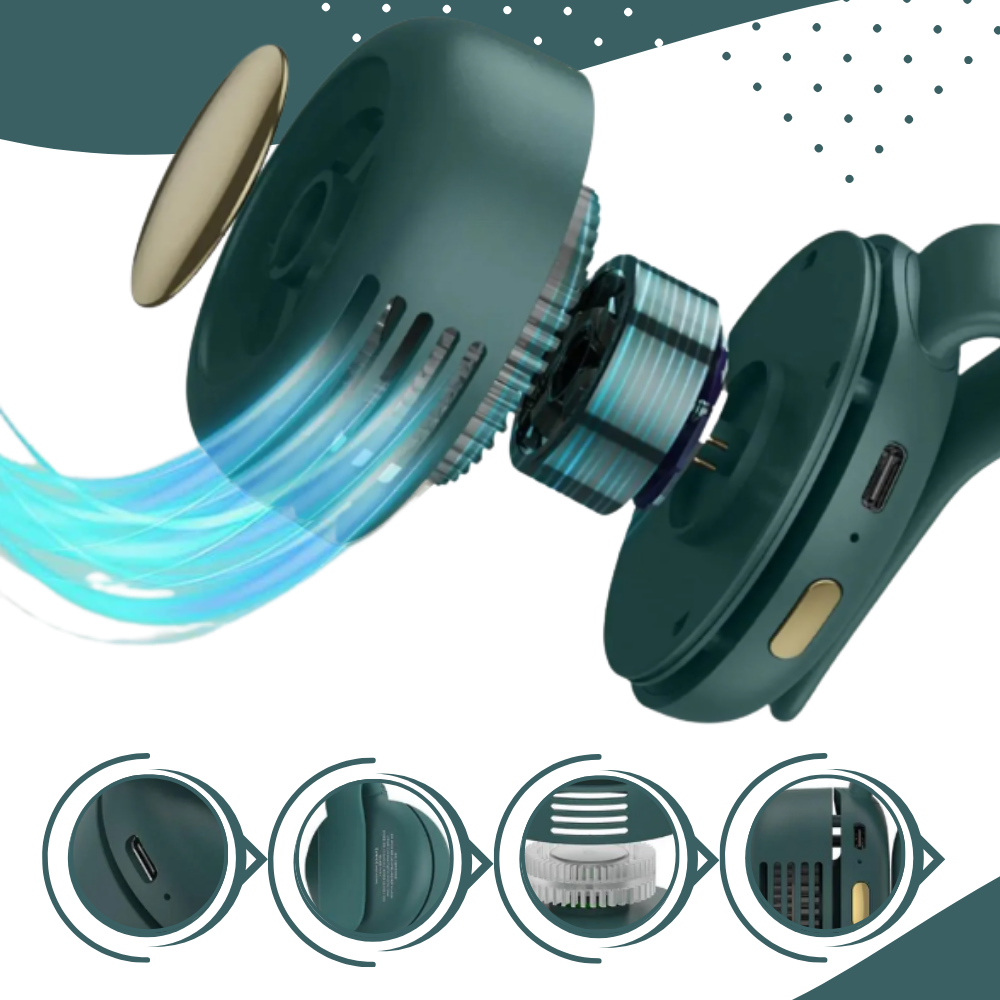 Conveniently Discreet 360 Clip On Fan | Kalsten