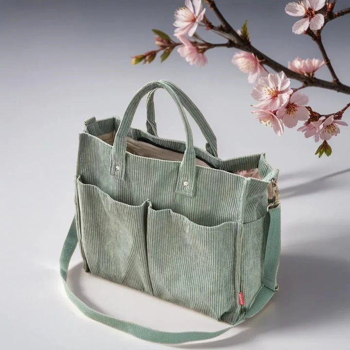 Cord Shoulder Bag Ladies Spacious and Sturdy for School and Work | Kalsten