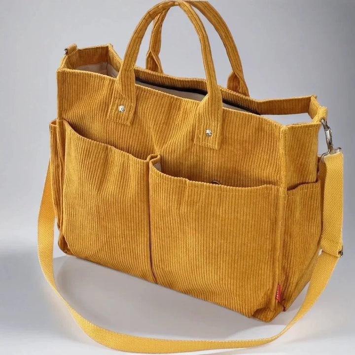 Cord Shoulder Bag Ladies Spacious and Sturdy for School and Work | Kalsten