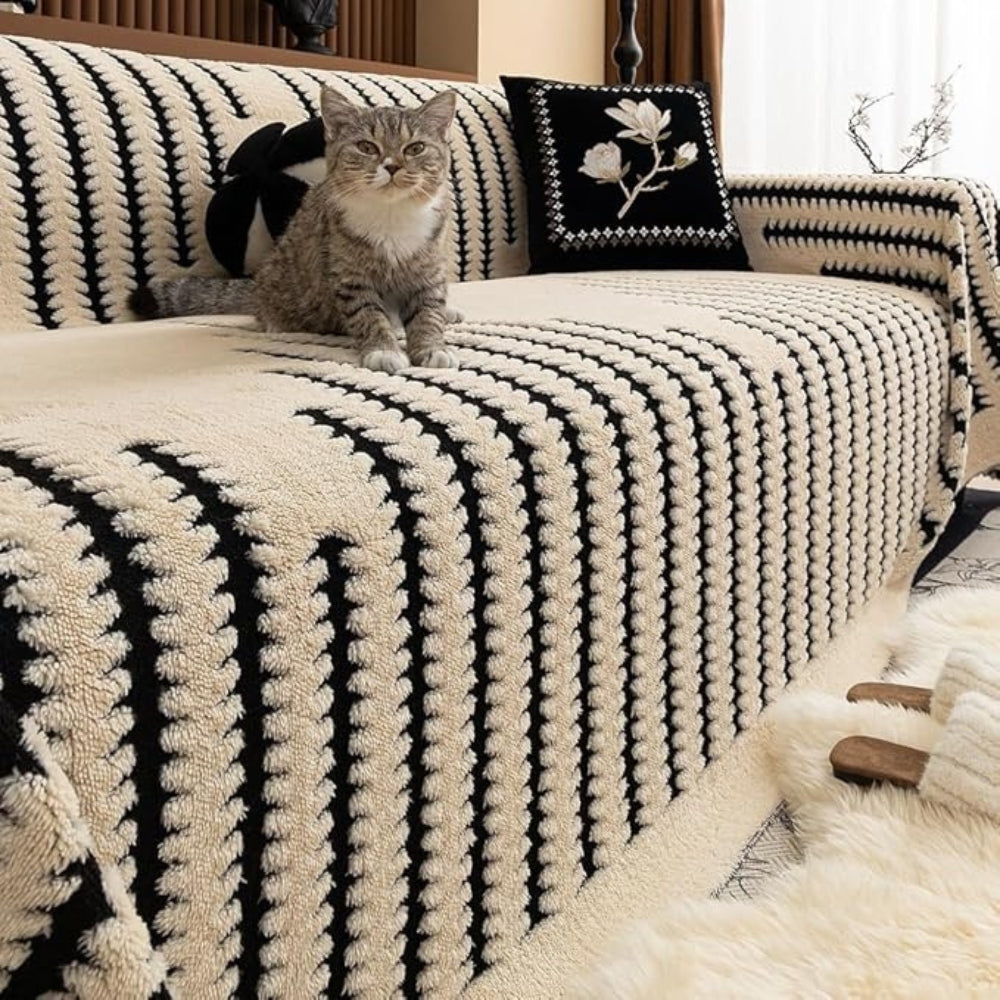 Vintage Tufted Microfiber Sofa Cover Noxord