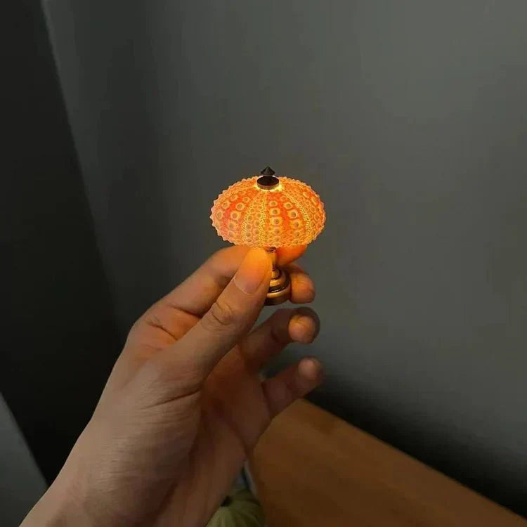 Table Lamp Mini Sea Urchin Shell Light | Kalsten