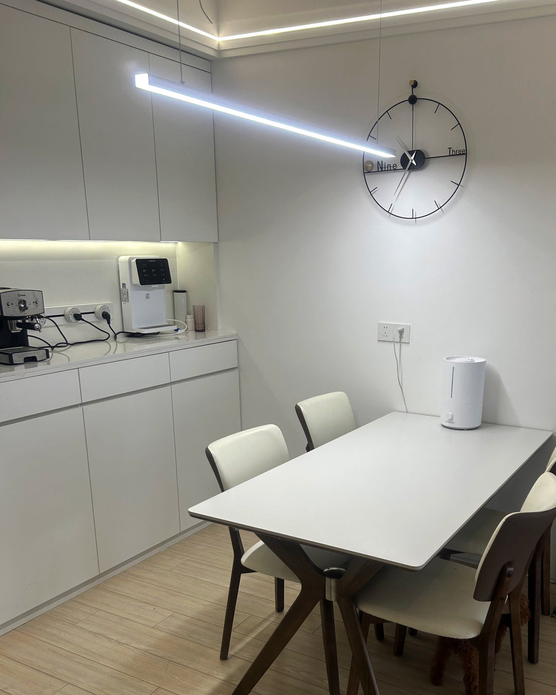Linear Pendant Light Metal 39 in Adjustable Kitchen Island LED Warm White 3000K-6000K Modern Dining Room Hanging Lamp | Kalsten