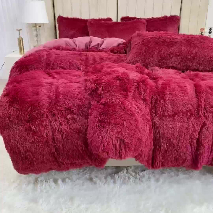 Ultra Soft Plush Duvet Cover Set with Zipper - Luxury & Comfort Kalsten