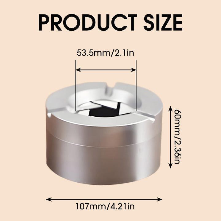 360° Stainless Steel Ashtray with Twist Lid | Kalsten