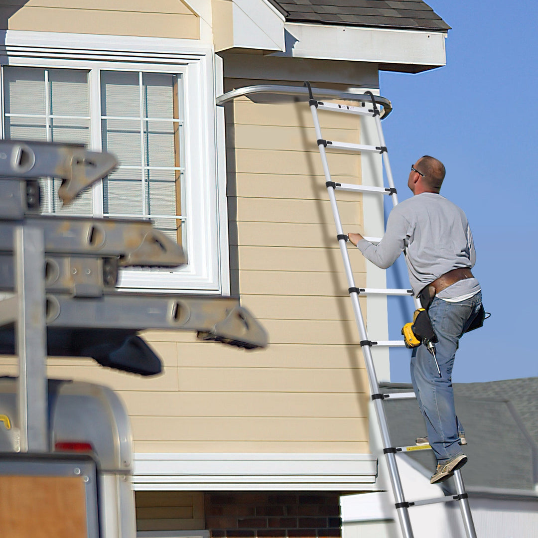 Telescopic ladder with 2 detachable hooks | Kalsten