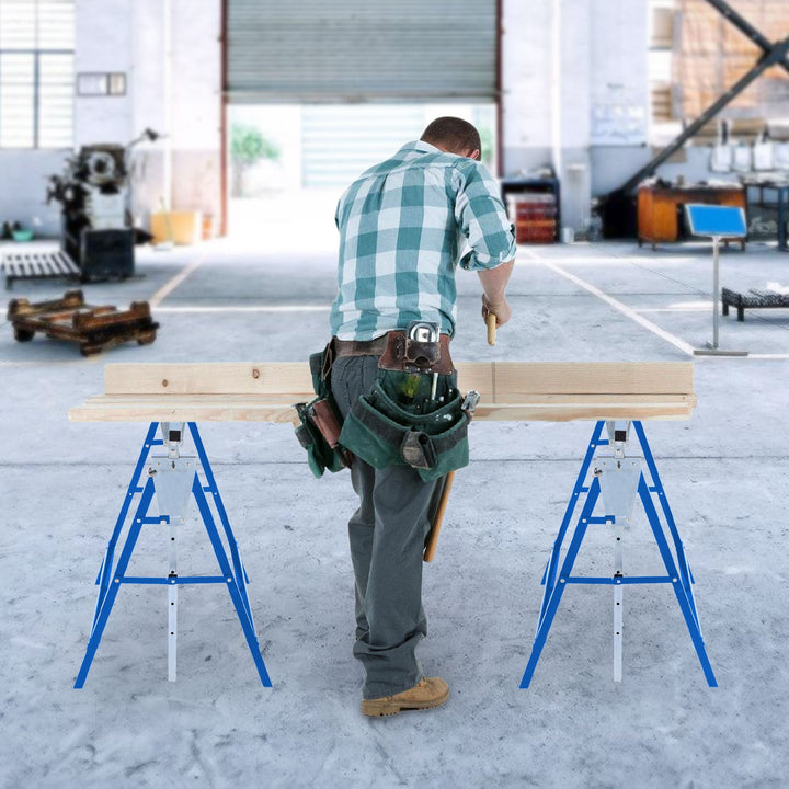 2x Scaffold Stands Folding Stands 7-fold height adjustable | Kalsten