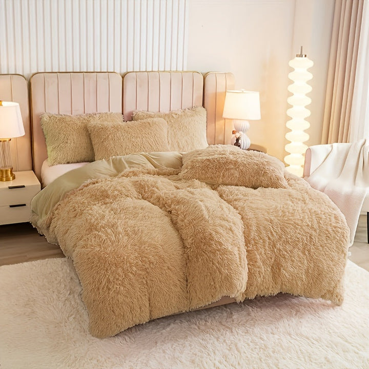 Ultra Soft Plush Duvet Cover Set with Zipper - Luxury & Comfort Kalsten