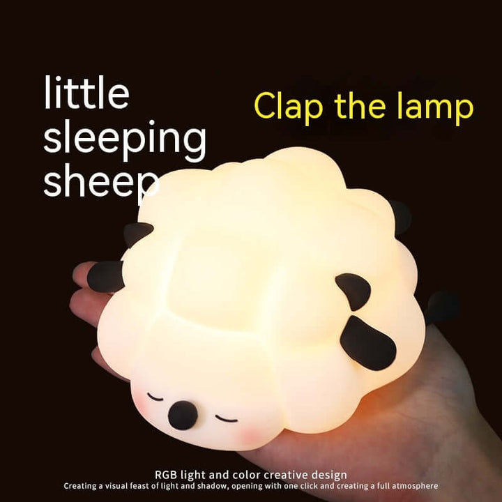 Cute Silicone Night Lights Sheep Cartoon Bedroom Lamp For Children's Room Decor Rechargeable Timing Dimming Sleep Night Light | Kalsten