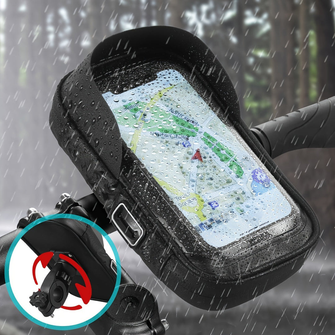 Waterproof Phone Holder for Bicycle and Motorcycle – 360° Rotatable and Suitable for 4.5–6.4 inch | Kalsten