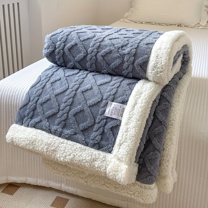 Stylish Reversible Fleece Blanket for Ultimate Comfort and Warmth Noxord