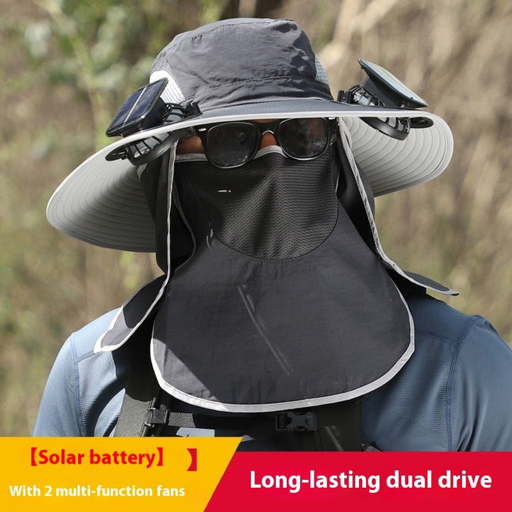 Quick-drying Solar Fan Outdoor Big Brim Sun Hat | Kalsten