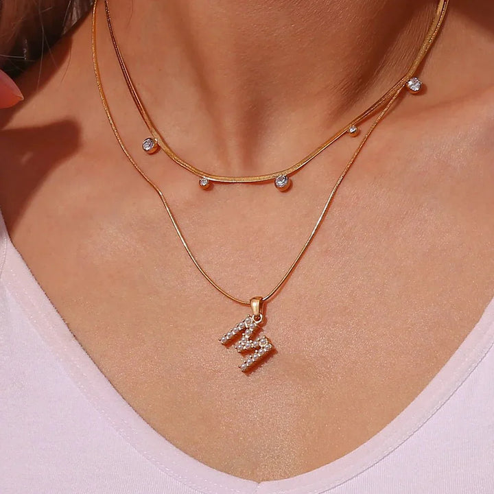 Kalsten | Dainty Diamond Herringbone Choker Necklace