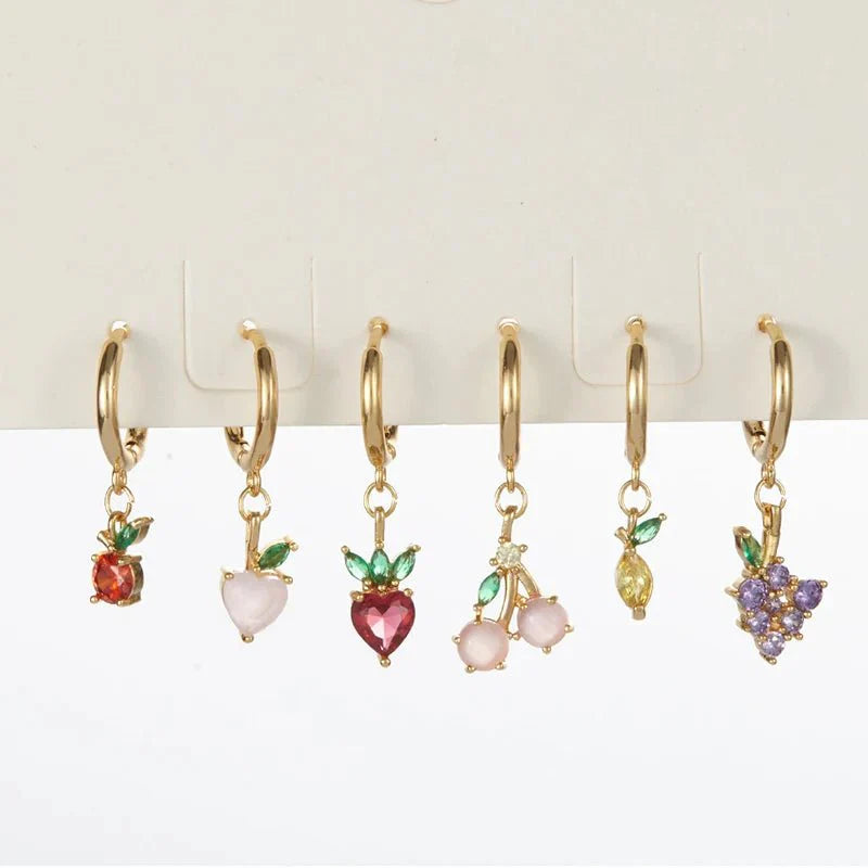 Kalsten | Dainty Fruit Hoop & Stud Earrings