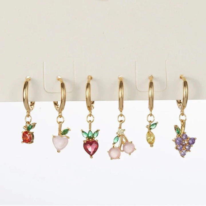 Kalsten | Dainty Fruit Hoop & Stud Earrings
