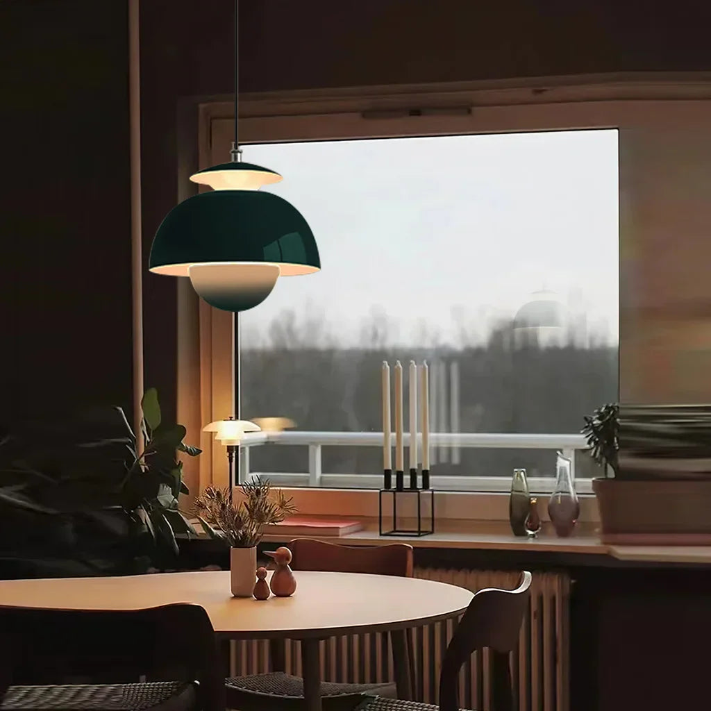 Pendant Light Metal 10 in Spherical Adjustable Living Room Dining Area Modern Chandelier Industrial Style LED Ceiling Fixture | Kalsten