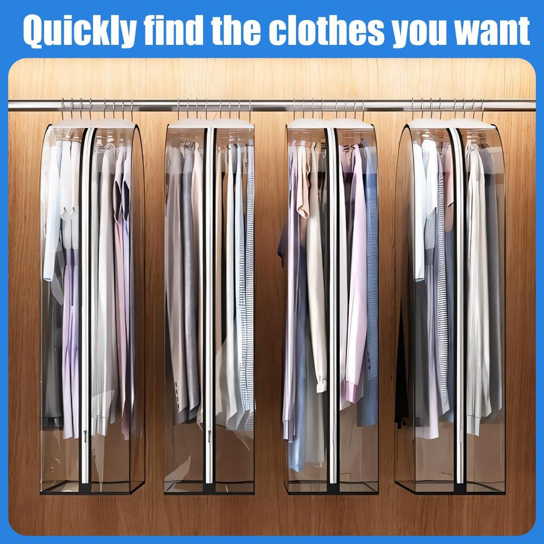 Transparent Garment Covers with Inserts – 6-Pack Side Zipper Storage Covers | Kalsten