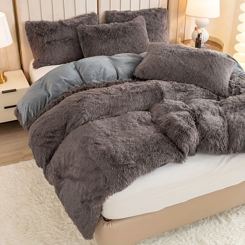 Ultra Soft Plush Duvet Cover Set with Zipper - Luxury & Comfort Kalsten