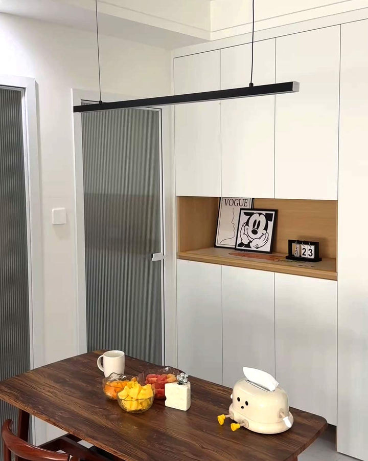 Linear Pendant Light Metal 39 in Adjustable Kitchen Island LED Warm White 3000K-6000K Modern Dining Room Hanging Lamp | Kalsten