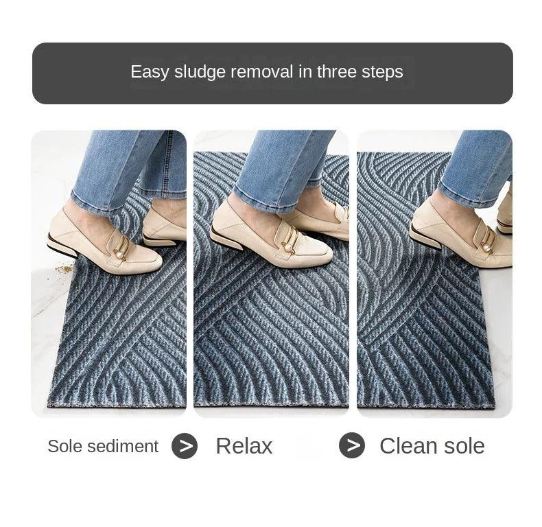 Noxord | Modern, Nordic-style PVC doormat │ Non-slip doormat for the entrance area │ Sand-removing foot mat