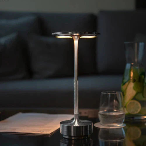 Wireless Gold Metal LED Table Lamp Noxord