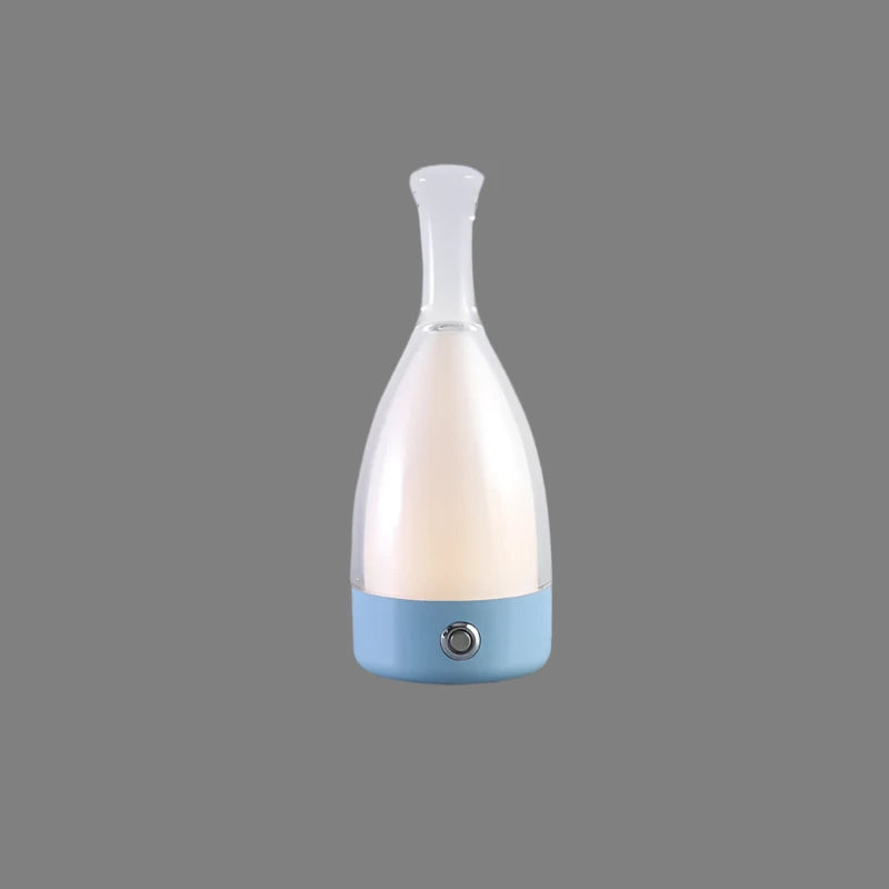 Stylish wine bottle table lamp - Rechargeable with dimmable light Kalsten