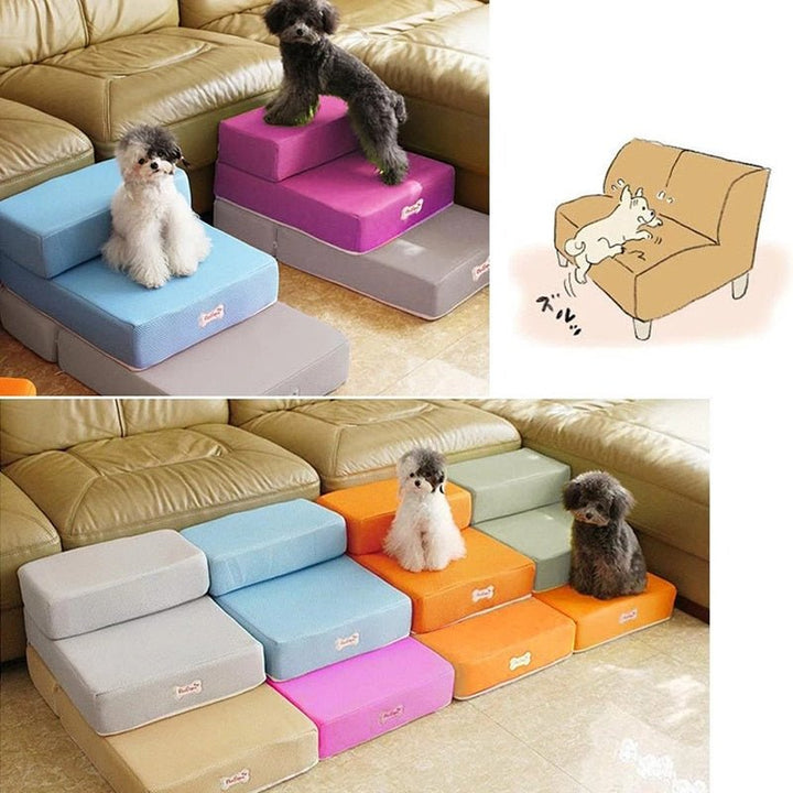 Kalsten | HOPHAVEN – Soft Foam Pet Stairs for Safe Couch & Bed Access