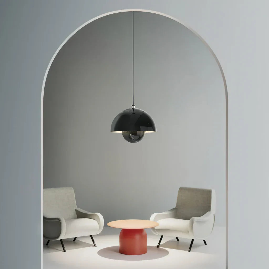 Pendant Light Metal 10 in Spherical Adjustable Living Room Dining Area Modern Chandelier Industrial Style LED Ceiling Fixture | Kalsten