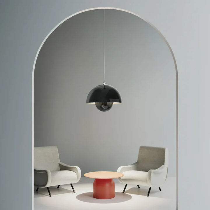 Pendant Light Metal 10 in Spherical Adjustable Living Room Dining Area Modern Chandelier Industrial Style LED Ceiling Fixture | Kalsten