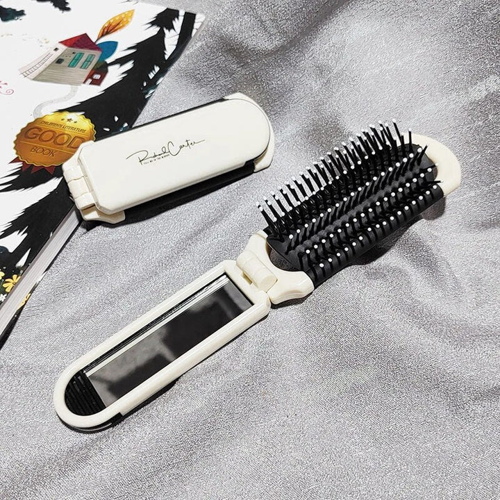 Compact hairbrush with integrated mirror | Kalsten