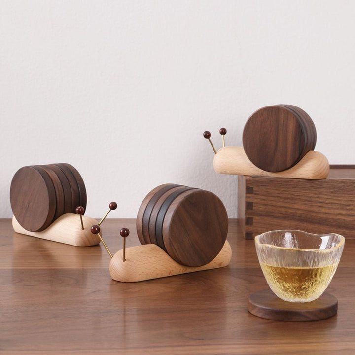 Set of snail coasters - Unique charm - Decorate coffee breaks - Elegant and functional | Kalsten