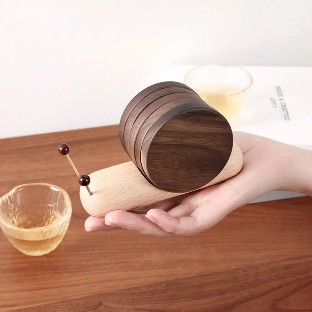Set of snail coasters - Unique charm - Decorate coffee breaks - Elegant and functional | Kalsten