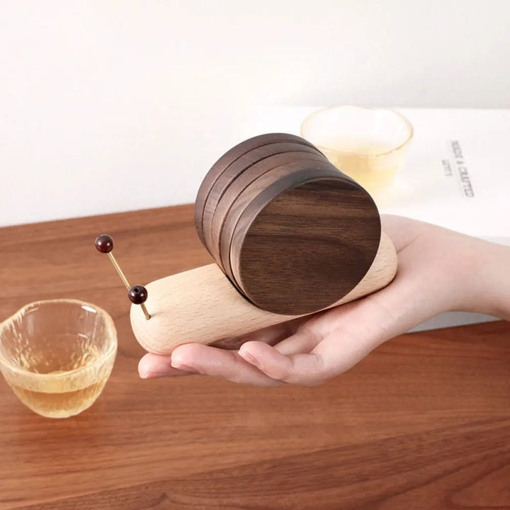 Set of snail coasters - Unique charm - Decorate coffee breaks - Elegant and functional | Kalsten