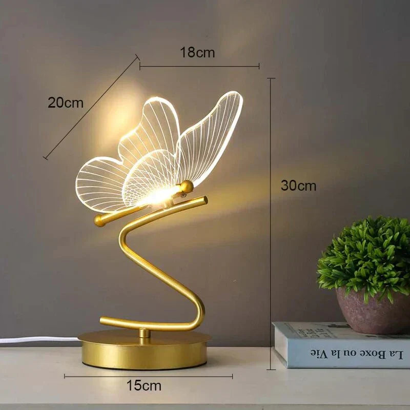Elegant LED Table Lamp in Butterfly Design Kalsten