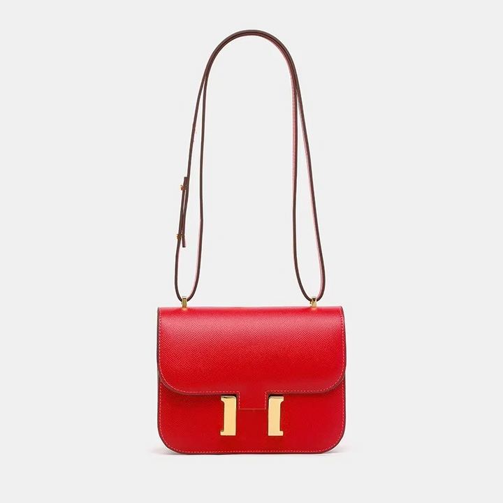 Kalsten | Small Shoulder Bag Square Pattern with Palm Leaf Design