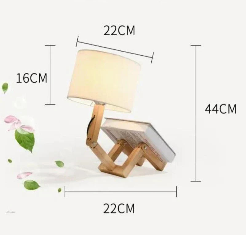 Wooden Table Lamp with Book Holder – Modern Design for Your Home | Kalsten