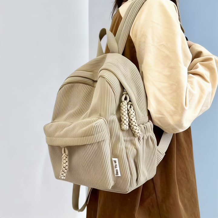 Women's backpack, cord, 20–35 L, for 13-inch laptop