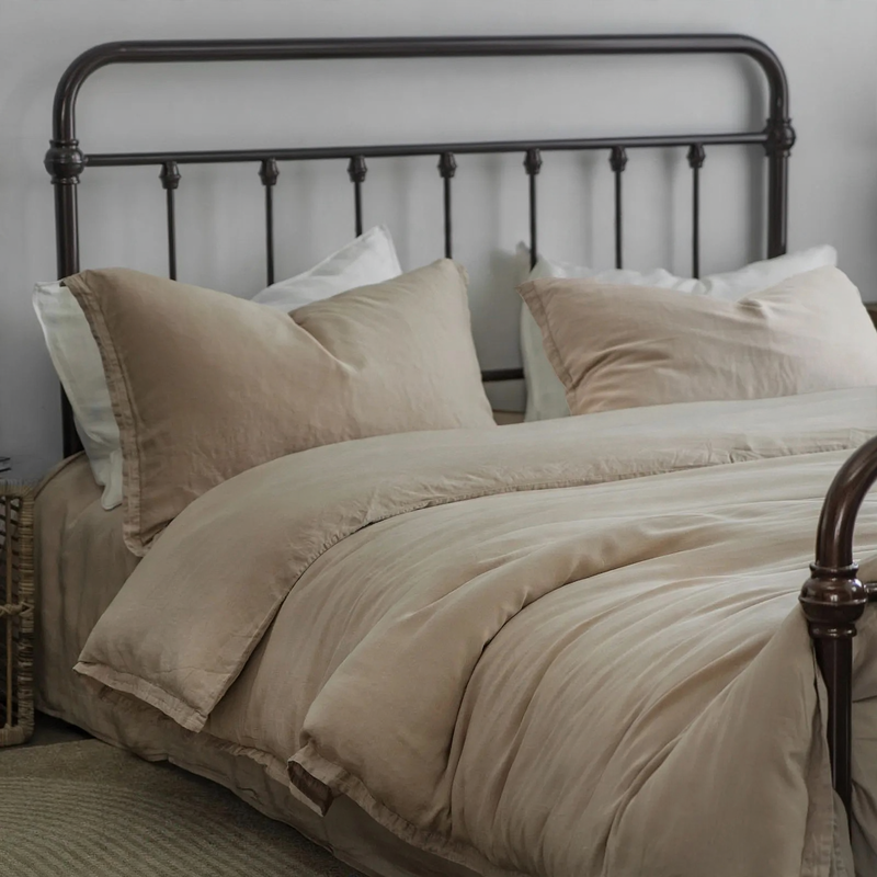Lyocell Bed Linen Set, 4-piece, Vintage Look