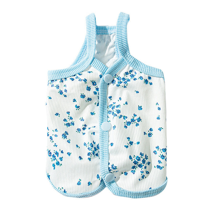 Summer strap dress for cats and small dogs, cotton