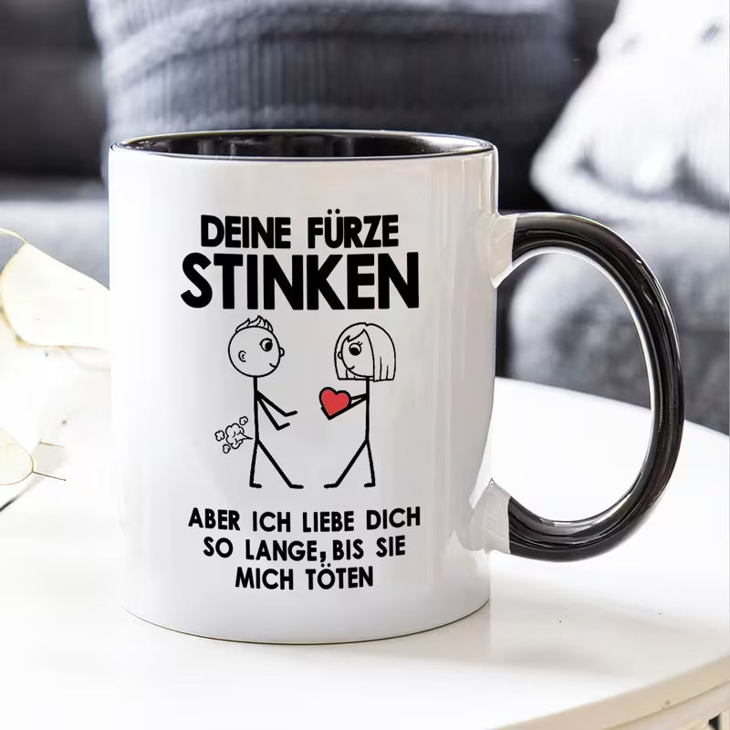 Ceramic mug with design, 301–400 ml