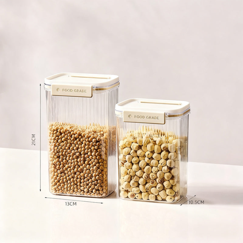 Airtight plastic containers for food