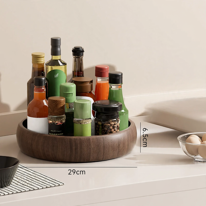 Rotatable plastic spice rack for the kitchen