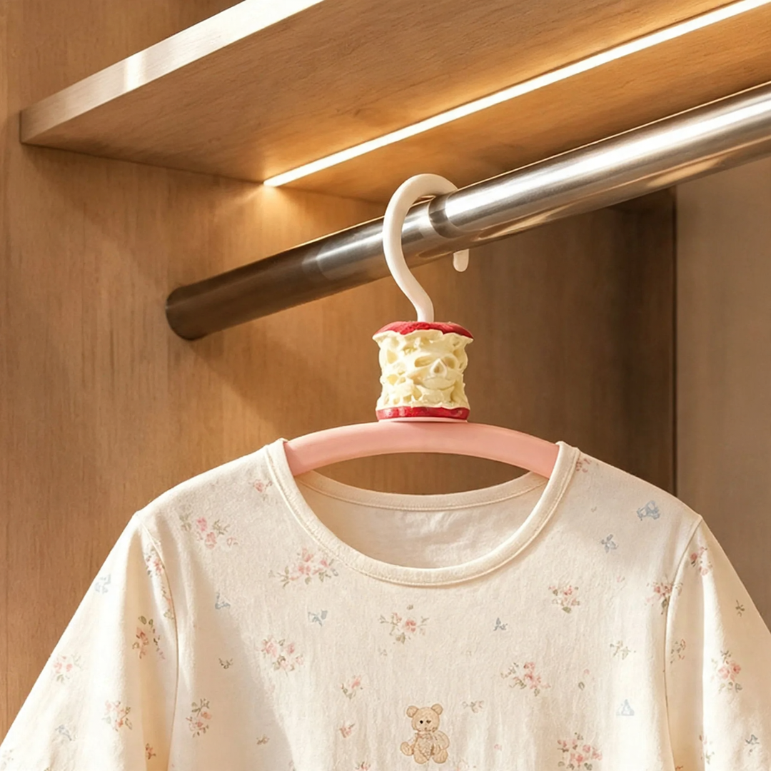 Children's coat hanger with motif, non-slip