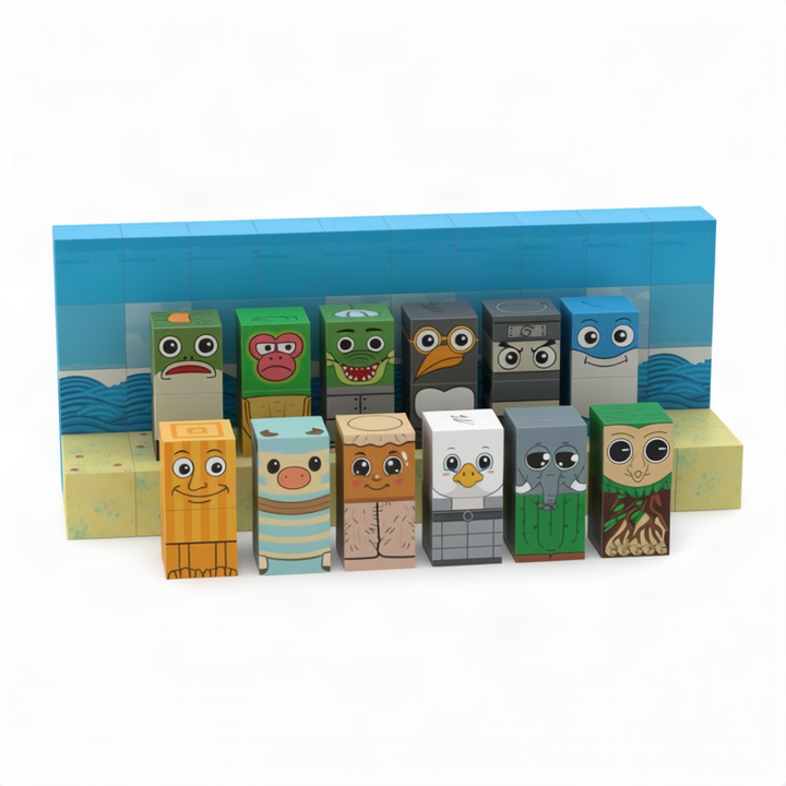 Magnetic building blocks, domino style