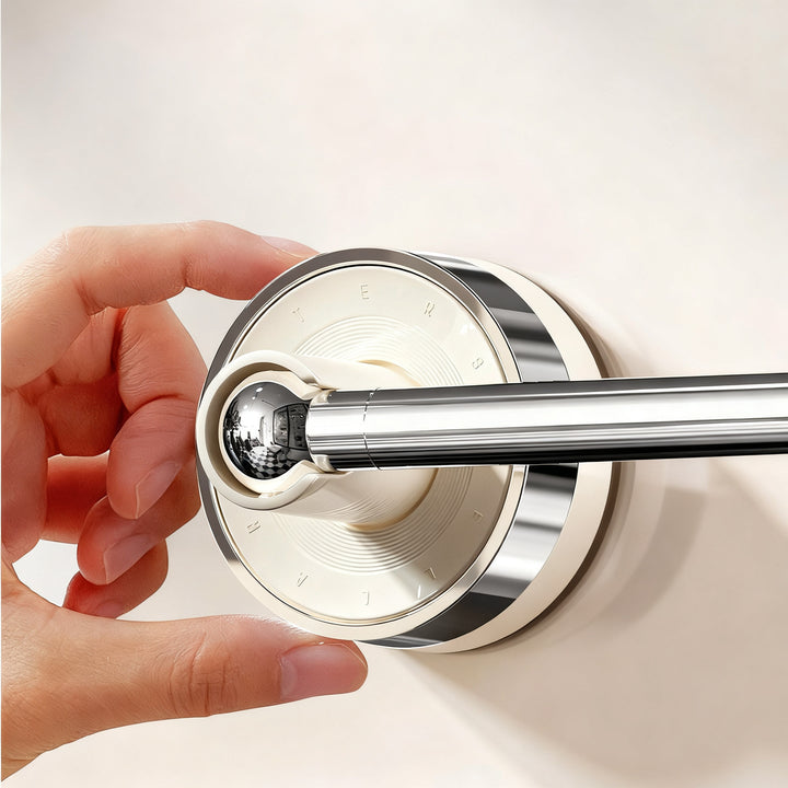 Telescopic suction cup towel bar for bathroom