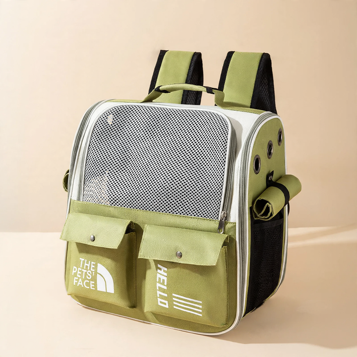Backpack transport bag for cats and small dogs