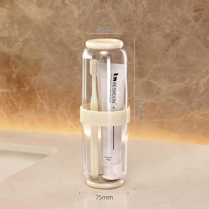Portable dental care set with rinsing cup