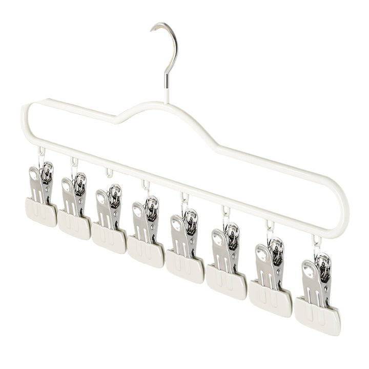 Sock and laundry rack with 8 clips made of iron