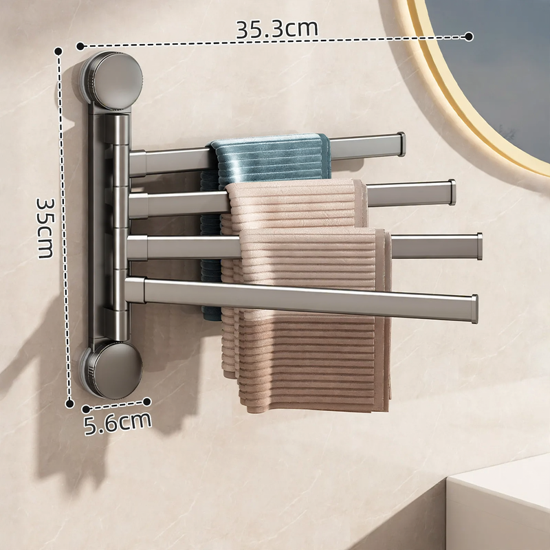 Rotatable towel holder with suction cup