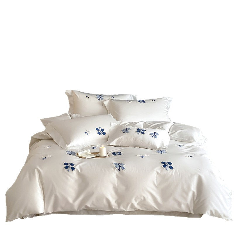 Cotton bedding set, long-staple cotton, 4-piece
