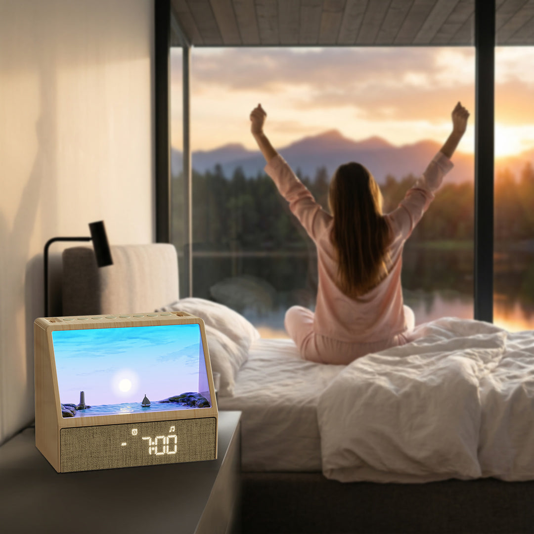 Intelligent sunrise alarm clock with Bluetooth